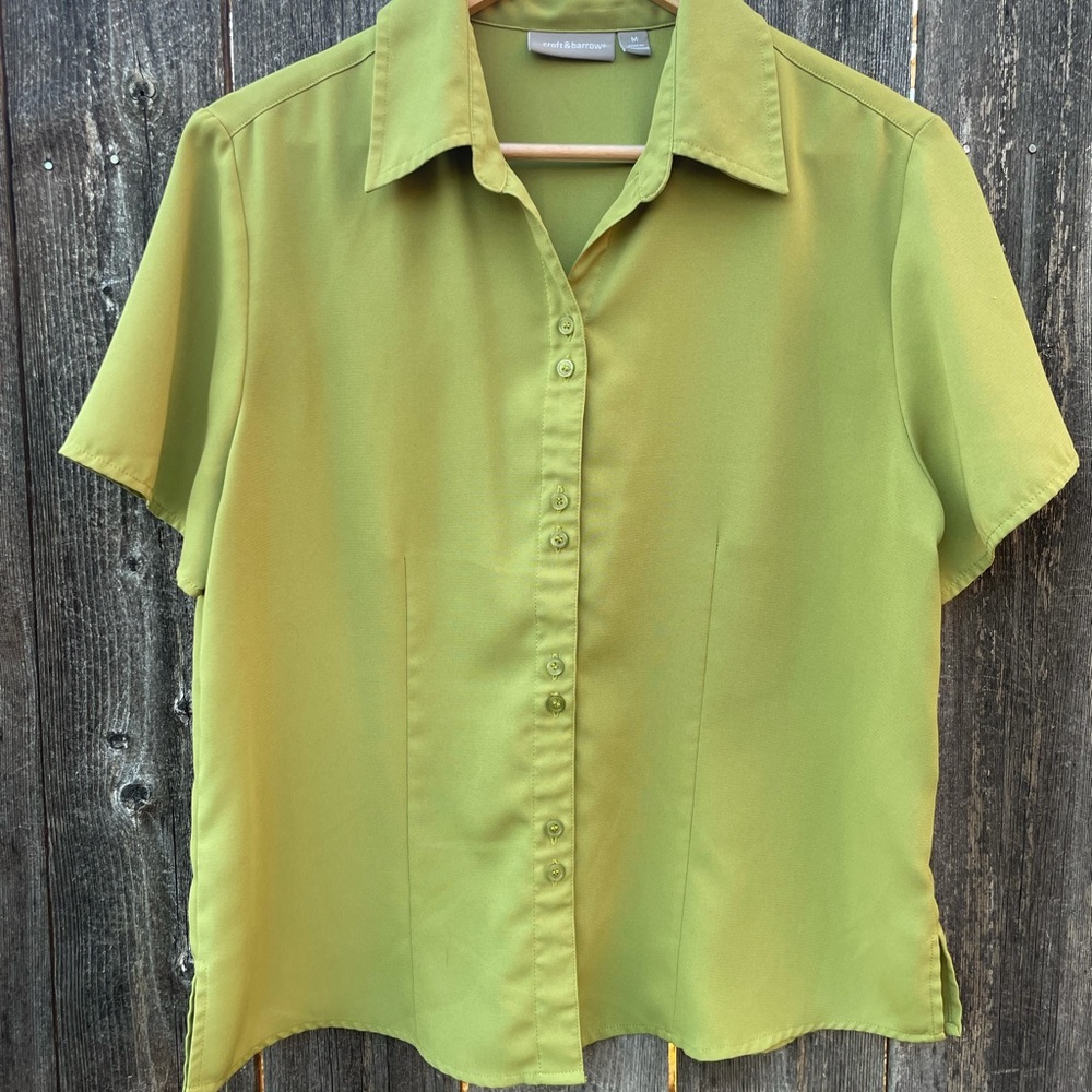 Lime green blouse - medium